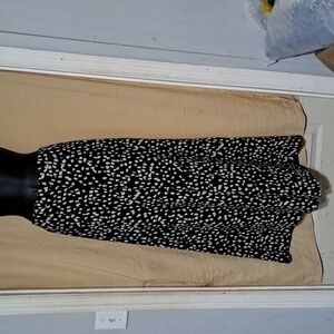 Hayden Los Angeles, tan/black print flowing dress pants, size M